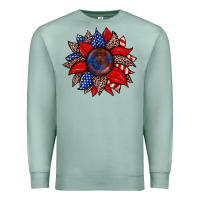 Seafoam American flag leopard sunflower Premium Sweatshirt - Zillion Design Studio