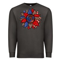Smoke American flag leopard sunflower Premium Sweatshirt - Zillion Design Studio