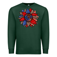 Sports Green American flag leopard sunflower Premium Sweatshirt - Zillion Design Studio