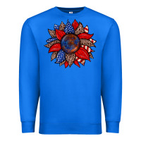 True Royal American flag leopard sunflower Premium Sweatshirt - Zillion Design Studio