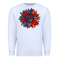 White American flag leopard sunflower Premium Sweatshirt - Zillion Design Studio