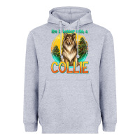 Heather Grey life is better with a collie Heavyweight Hoodie - texasbilliewilder