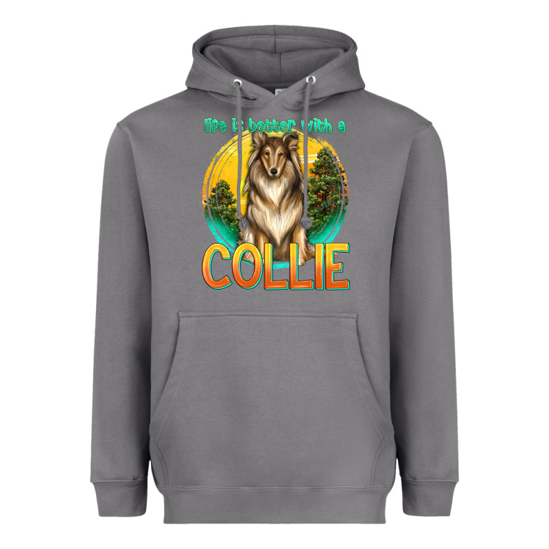 Life Is Better With A Collie Heavyweight Hoodie by texasbilliewilder | Teevron