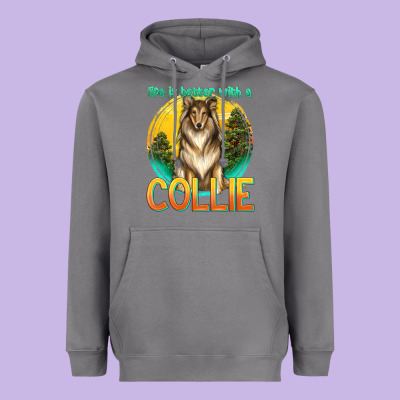 Life Is Better With A Collie Heavyweight Hoodie Designed By Texasbilliewilder