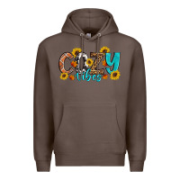 Coffee Cozy Vibes Fall Sunflowers Premium Hoodie - Artiststas