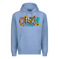 Cozy Vibes Fall Sunflowers Premium Hoodie | Teevron