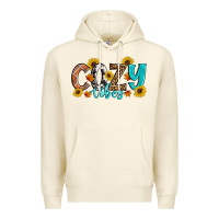 Sandshell Cozy Vibes Fall Sunflowers Premium Hoodie - Artiststas