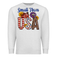 Oatmeal Heather small town usa Premium Sweatshirt - Zillion Design Studio
