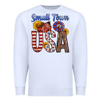 White small town usa Premium Sweatshirt - Zillion Design Studio