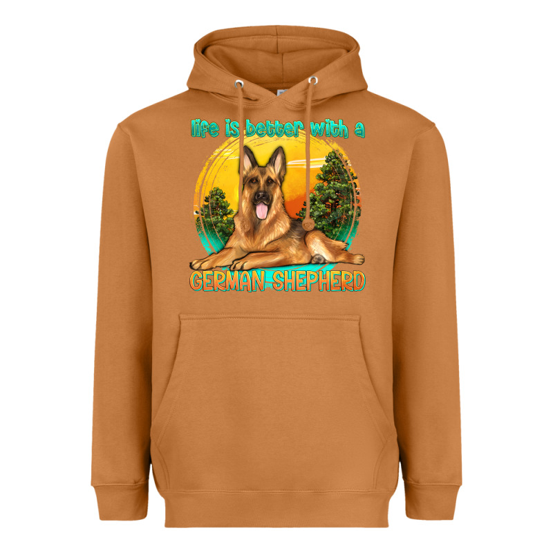 Life Is Better With A German Shepherd Heavyweight Hoodie by texasbilliewilder | Teevron
