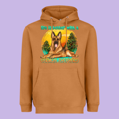 Life Is Better With A German Shepherd Heavyweight Hoodie Designed By Texasbilliewilder