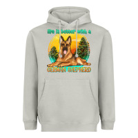 Moon Dust life is better with a german shepherd Heavyweight Hoodie - texasbilliewilder