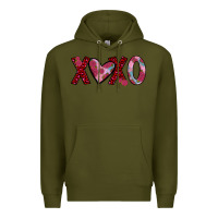 Army Green xoxo Premium Hoodie - JahusDesignShop