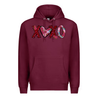Burgundy xoxo Premium Hoodie - JahusDesignShop