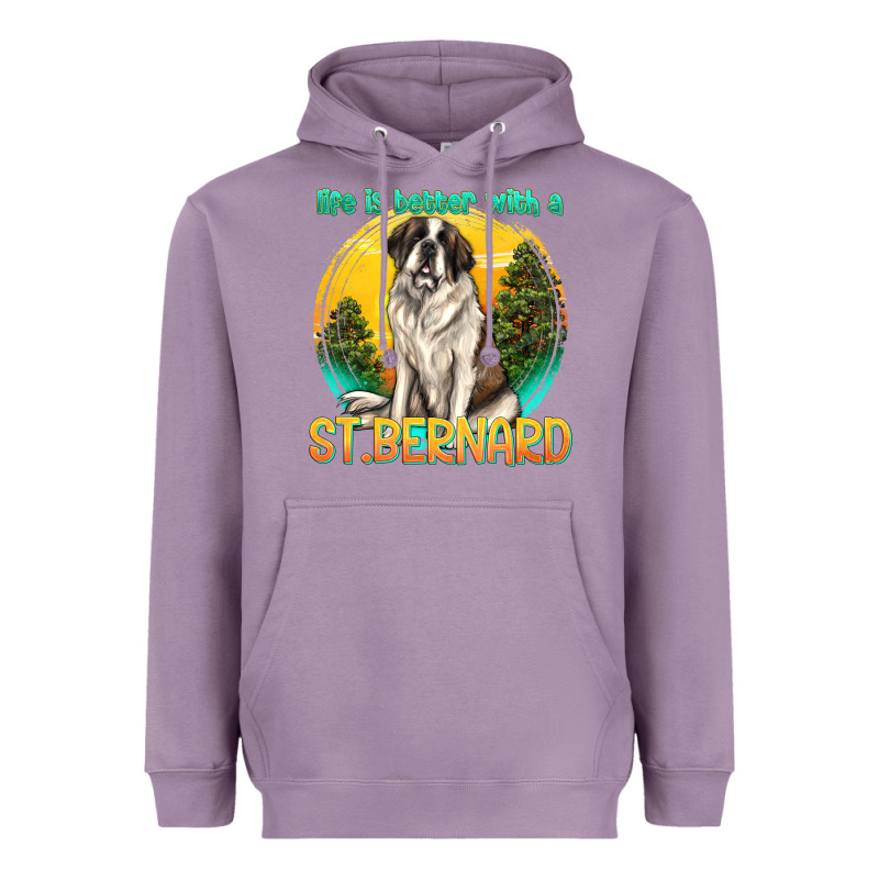 Life Is Better With A St.bernard Heavyweight Hoodie by texasbilliewilder | Teevron