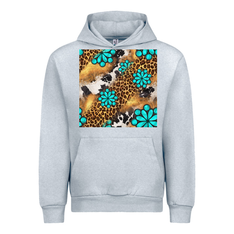 Western Turquoise Gemstone Seamless Pattern Urban Hoodie by BundleAndBundleShop | Teevron