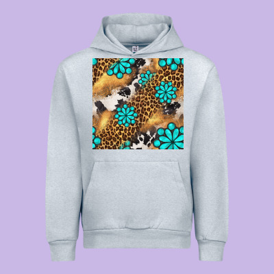 Western Turquoise Gemstone Seamless Pattern Urban Hoodie Designed By Bundleandbundleshop