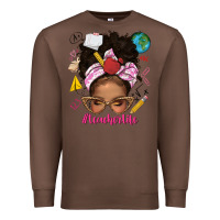 Chestnut afro messy bun teacherlife Premium Sweatshirt - texasbilliewilder