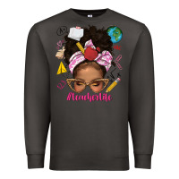 Smoke afro messy bun teacherlife Premium Sweatshirt - texasbilliewilder