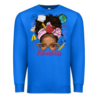 True Royal afro messy bun teacherlife Premium Sweatshirt - texasbilliewilder
