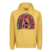 Antique Gold valentines sunflower rainbow Premium Hoodie - JahusDesignShop