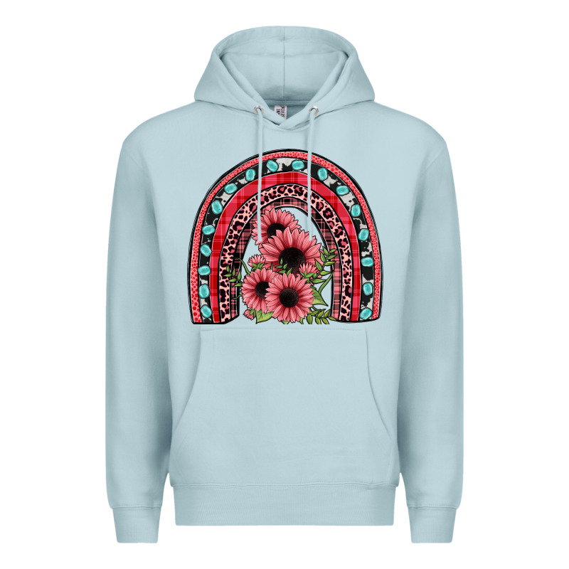 Valentines Sunflower Rainbow Premium Hoodie by JahusDesignShop | Teevron