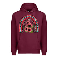 Burgundy valentines sunflower rainbow Premium Hoodie - JahusDesignShop