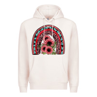 Pale Pink valentines sunflower rainbow Premium Hoodie - JahusDesignShop