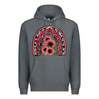 Rock valentines sunflower rainbow Premium Hoodie - JahusDesignShop