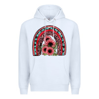 White valentines sunflower rainbow Premium Hoodie - JahusDesignShop