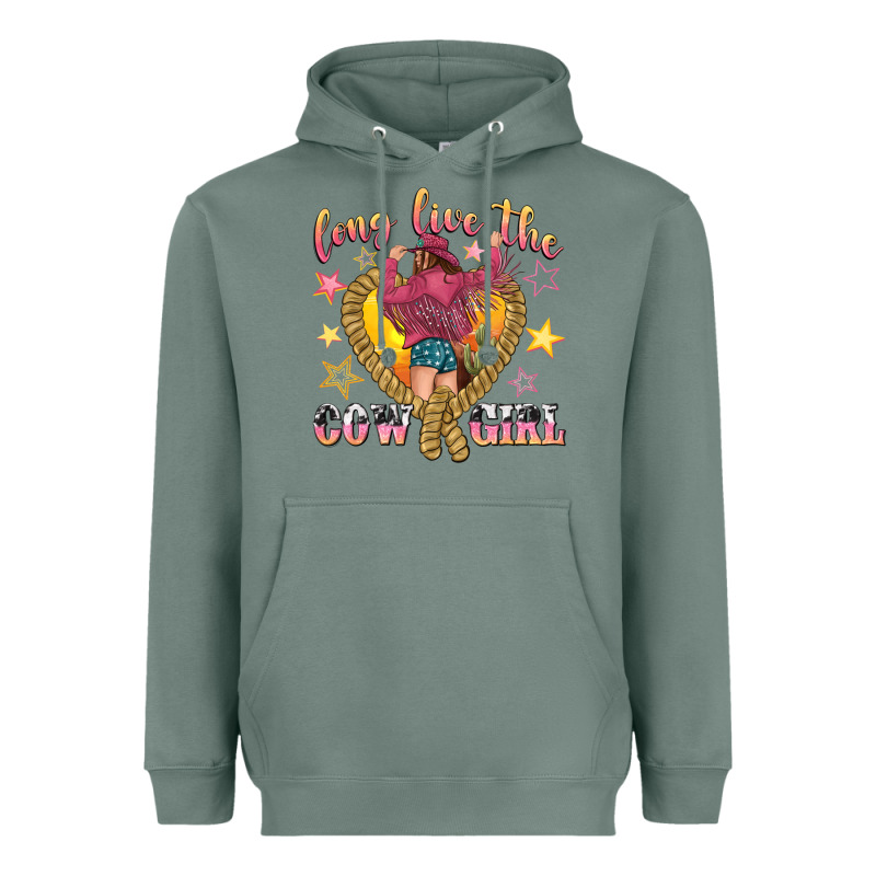 Long Live The Cowgirl Heavyweight Hoodie by texasbilliewilder | Teevron