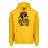 Lemon afro woman juneteenth 1865 Premium Hoodie - AdoDesignShop