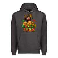 Smoke afro woman juneteenth 1865 Premium Hoodie - AdoDesignShop