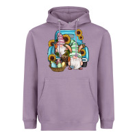 Lavender Easter Gnomes Egg Sunflowers Truck Heavyweight Hoodie - RanaPortraitStore