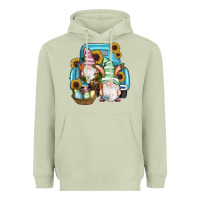 Matcha Easter Gnomes Egg Sunflowers Truck Heavyweight Hoodie - RanaPortraitStore