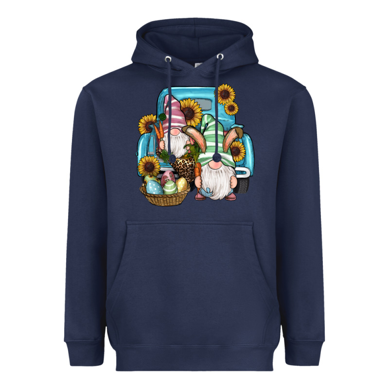Easter Gnomes Egg Sunflowers Truck Heavyweight Hoodie by RanaPortraitStore | Teevron