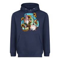 Navy Easter Gnomes Egg Sunflowers Truck Heavyweight Hoodie - RanaPortraitStore