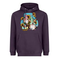 Plum Easter Gnomes Egg Sunflowers Truck Heavyweight Hoodie - RanaPortraitStore