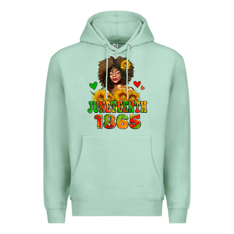 Afro Woman Juneteenth 1865 Premium Hoodie by AdoDesignShop | Teevron
