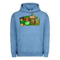 Pigment Pebble Blue longhaired cow st patricks coffee Urban Hoodie - Jasminsmagicworld