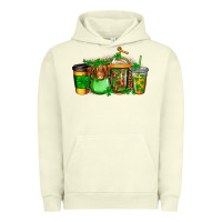 Pigment Pistachio longhaired cow st patricks coffee Urban Hoodie - Jasminsmagicworld