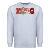 Heather Grey xoxo cupid Premium Sweatshirt - RanaPortraitStore