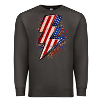 Smoke leopard american flag lightning bolt Premium Sweatshirt - Zillion Design Studio