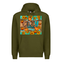 Army Green cozy vibes Premium Hoodie - Artiststas