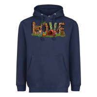Navy love camping Heavyweight Hoodie - texasbilliewilder