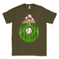 Army Green baseball and western roses teardrop Classic Tee - BundleAndBundleShop