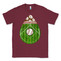 Burgundy baseball and western roses teardrop Classic Tee - BundleAndBundleShop