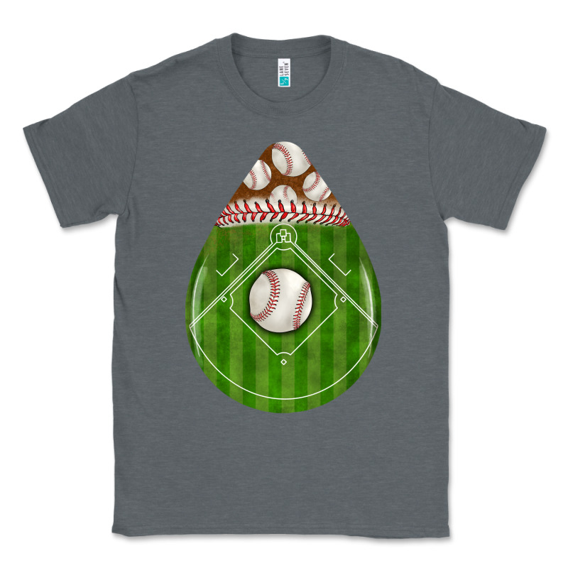 Baseball And Western Roses Teardrop Classic Tee by BundleAndBundleShop | Teevron