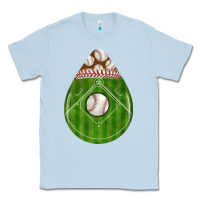 Dusty Blue baseball and western roses teardrop Classic Tee - BundleAndBundleShop