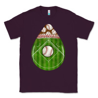 Plum baseball and western roses teardrop Classic Tee - BundleAndBundleShop